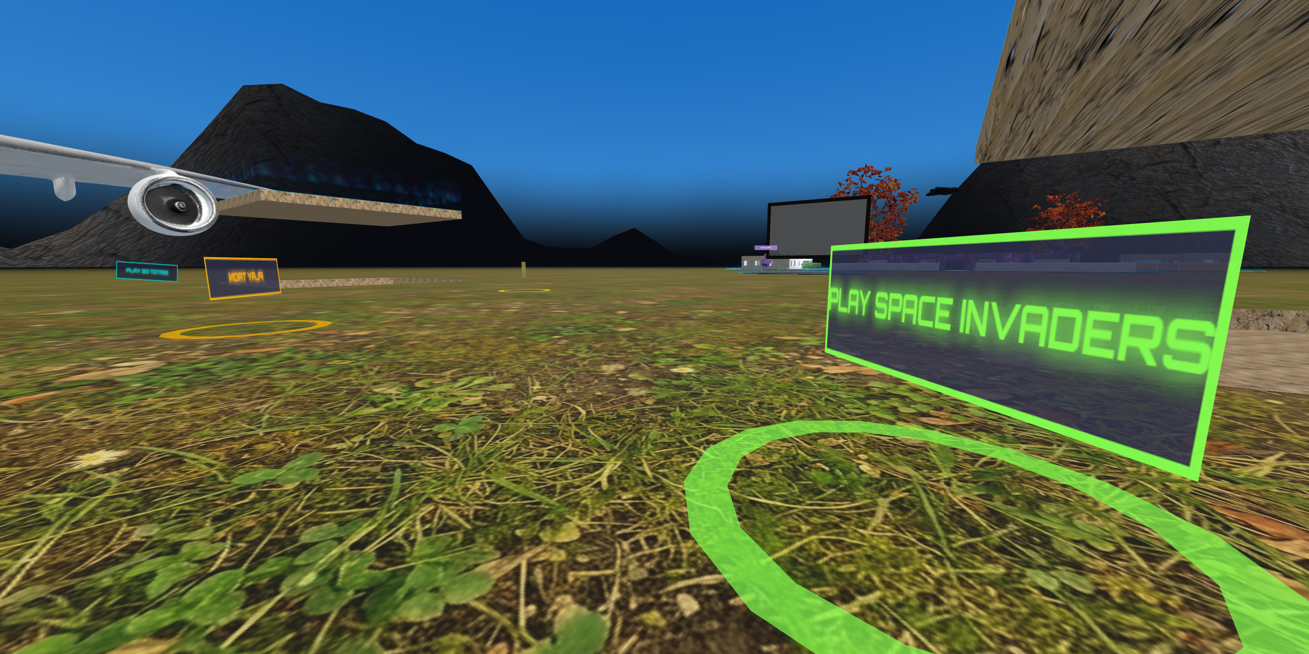 Arcade selection menu interface in Kellians World