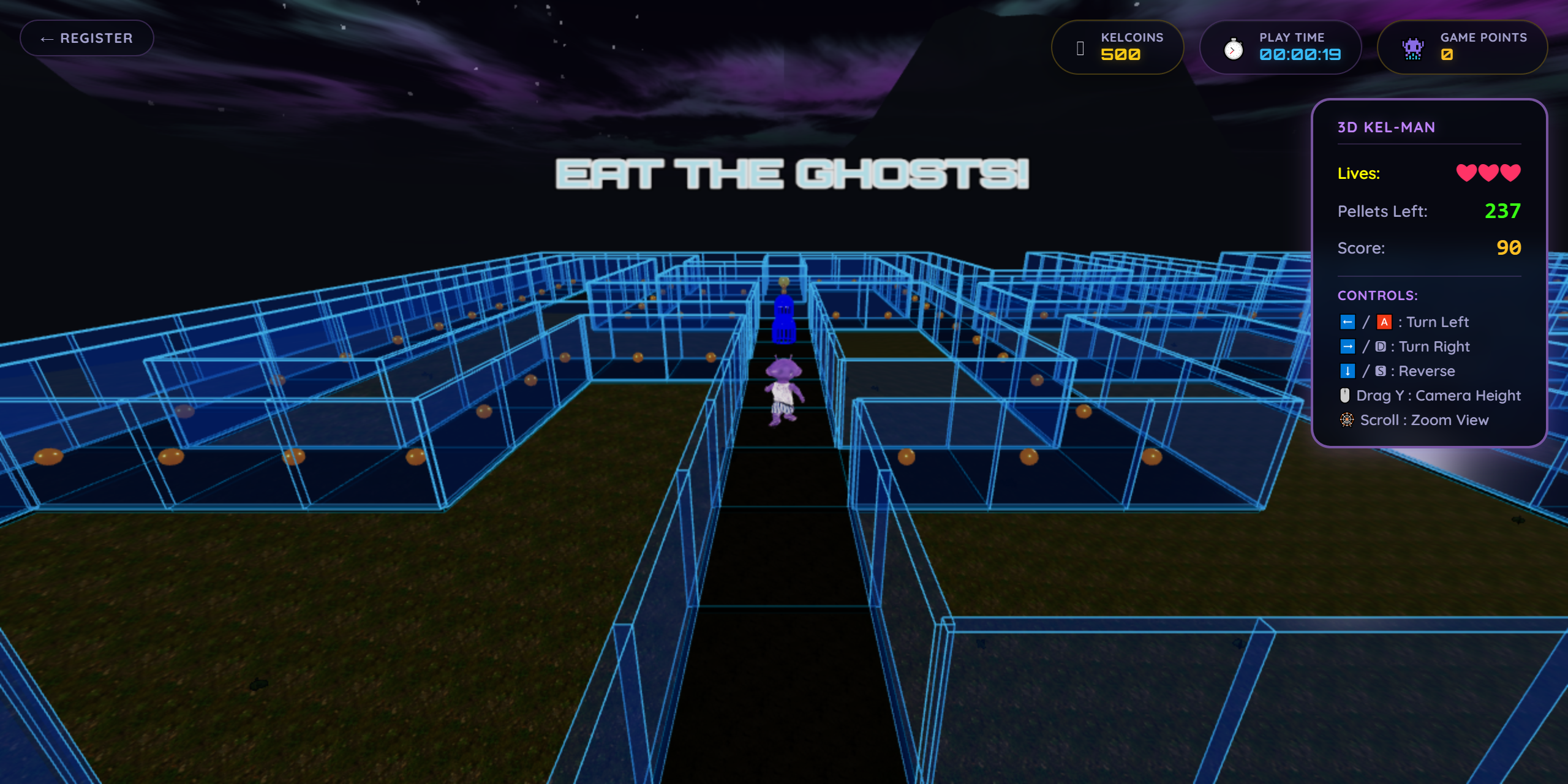 Eating ghosts and power pellets