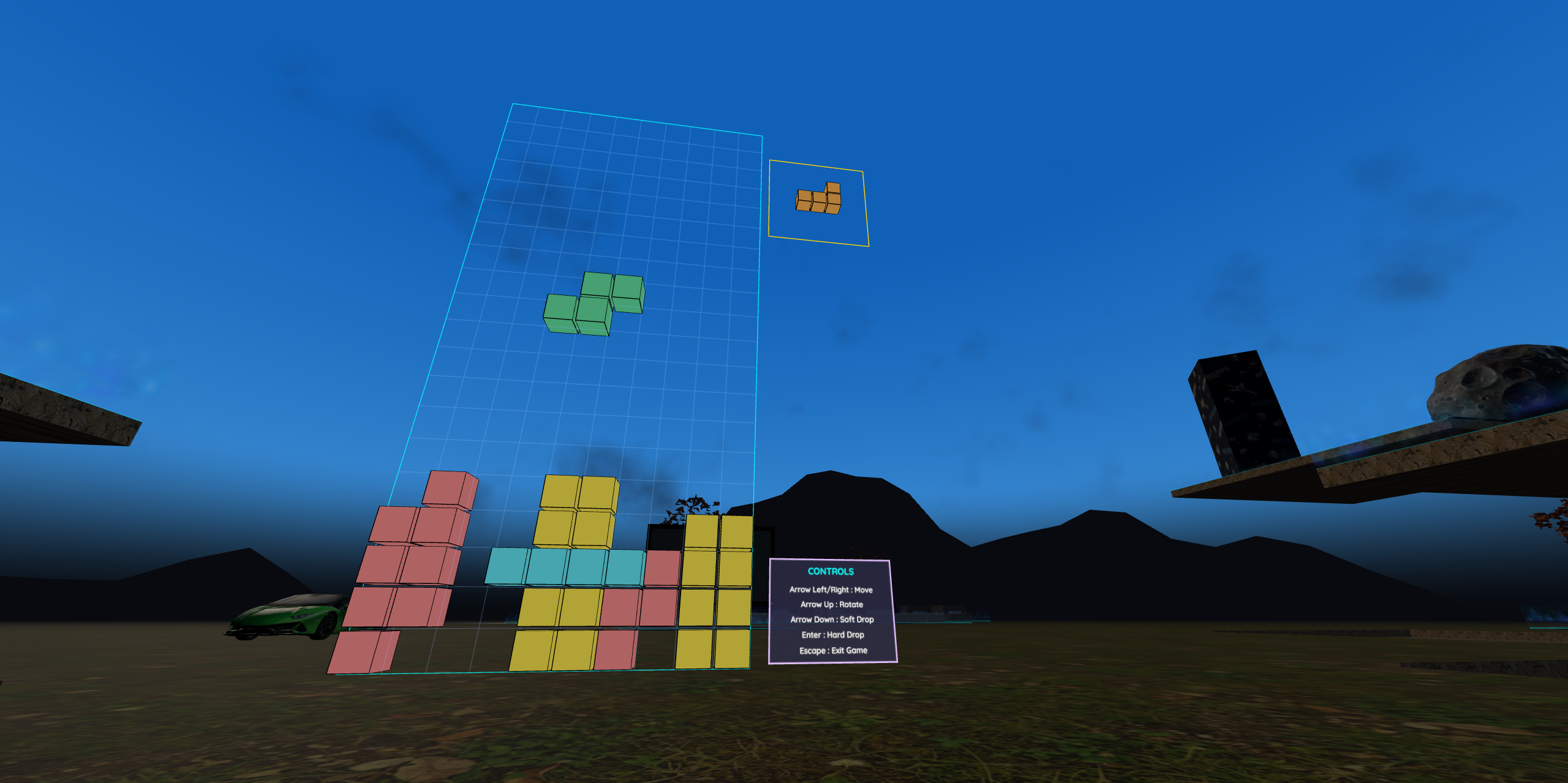Tetris 3D board view
