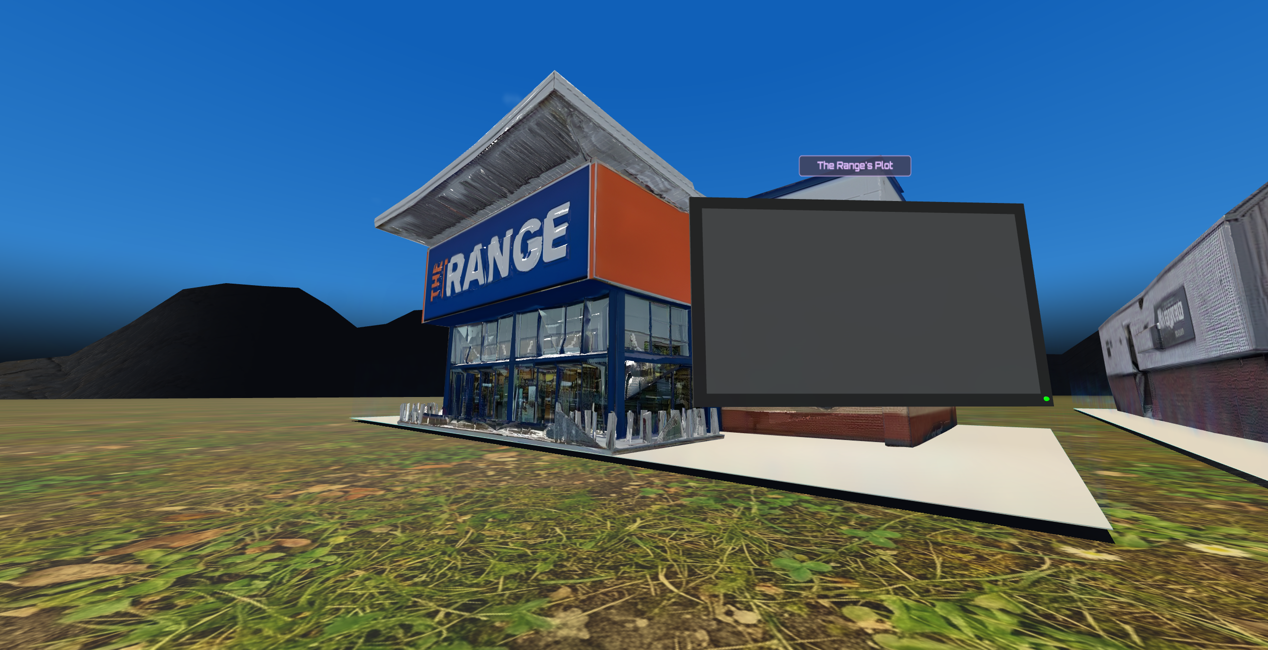 Virtual The Range storefront and billboard